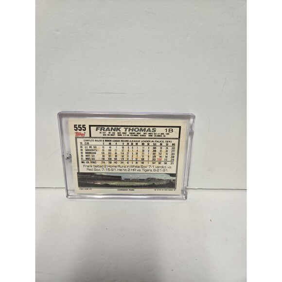 1992 Topps - Gold #555 Frank Thomas - Picture 5 of 7